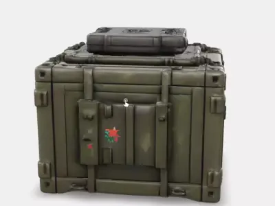Armored Supply Crate Low-poly 3D model