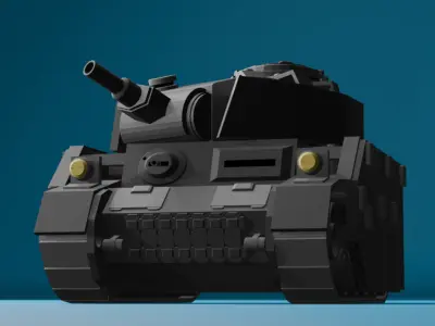 Mini Panzer III 3D model Low-poly 3D model