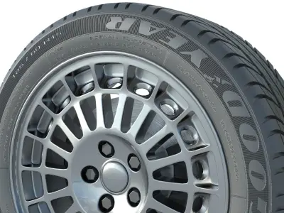 wheel Rim Tire 19 3D model