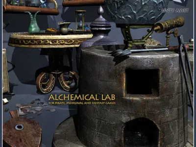 Alchemy Lab Low-poly 3D model