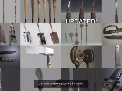 Jannicks melee weapons 3D Model Pack