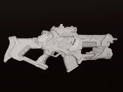 Zerstorer star wars ship in space Low-poly 3D model
