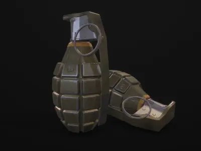 Hand Grenade 3D Model 3D model