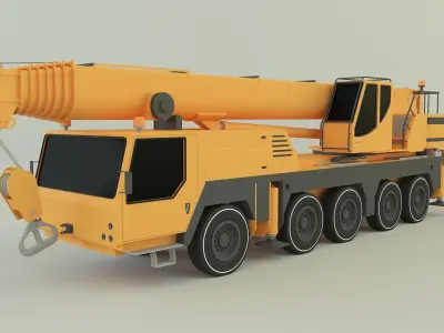 Camion grue LTM 1110 crane 3D model