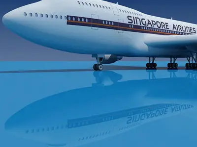 Singapore Airlines Boeing 747 3D model