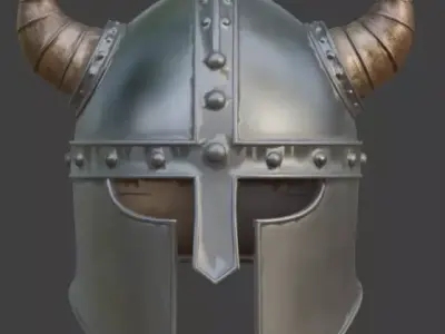 Viking Helmet 3D Model v02 Low-poly 3D model