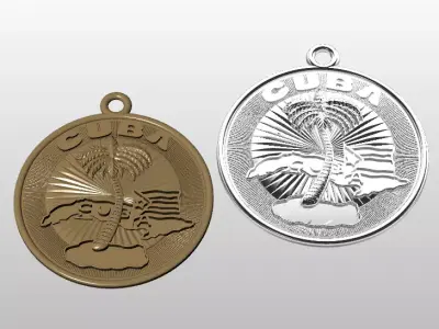 medal cuba 3D print model