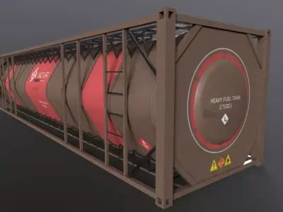 Tank Container Low-poly 3D model