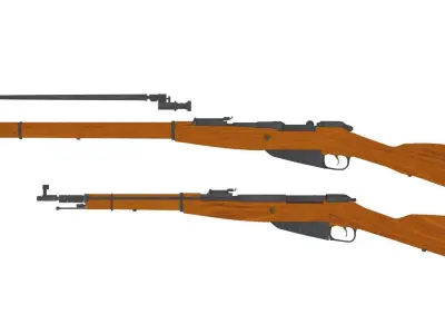 2 OLD RIFLE 3D MODEL Free 3D model