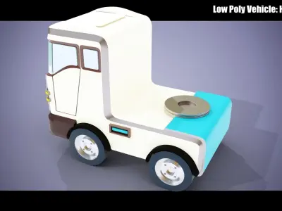 Low Poly Vehicle -  HGV Truck Low-poly 3D model