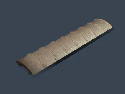 Rail Panel Low-poly 3D model