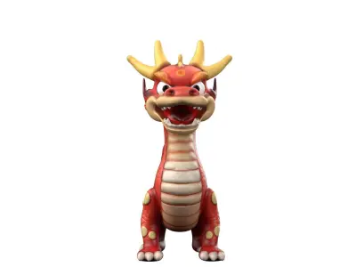 Chinese Dragon Low-poly 3D model