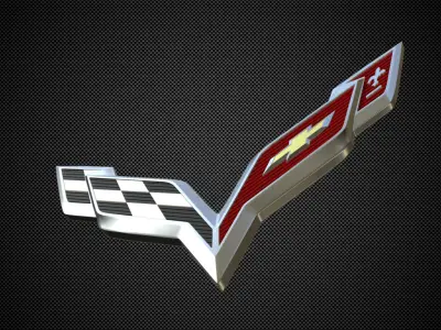 corvette logo 3D model