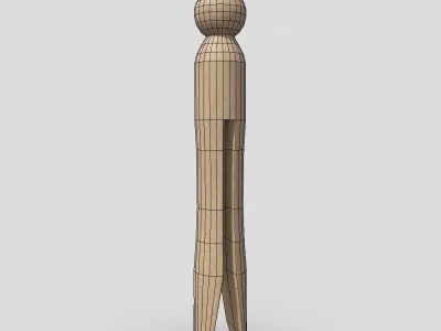 CC0 - Clothespin 2 Free low-poly 3D model