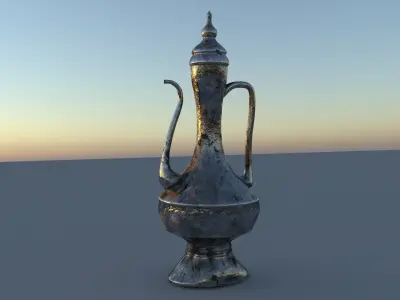 Pitcher metal vase 3D model