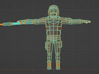 Low Poly Soldier Low-poly 3D model