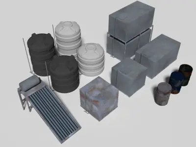 middle east buildings object 3D model