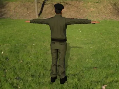 indian police officer  Low-poly 3D model