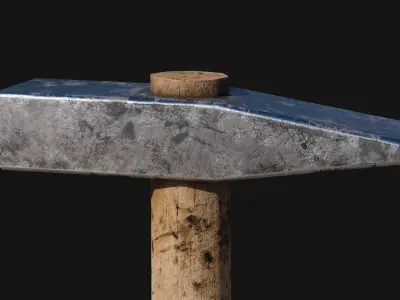 Low-poly Hammer by Nikdox Low-poly 3D model