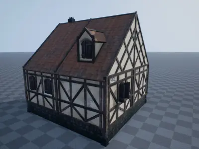 Medieval House 08 Low-poly 3D model