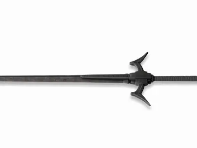 Black Sword Low-poly 3D model