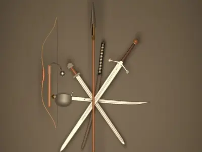 Pack Of Medieval Weapons 3D model