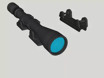 Bausch and Lomb BalVar8 rifle scope 3D model