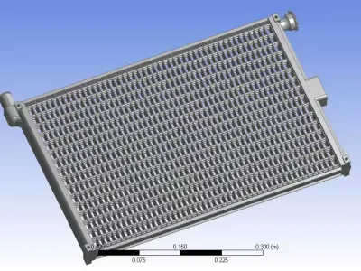 Radiator 3d mechanical assembly model 3D model
