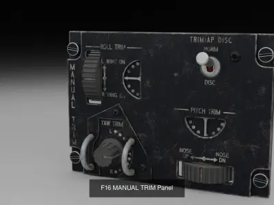F16 Left Side Console Collection 3D Model Pack