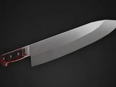 Kitchen Knife - Game Ready Low-poly 3D model