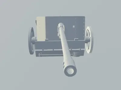 anti-tank gun 3D model