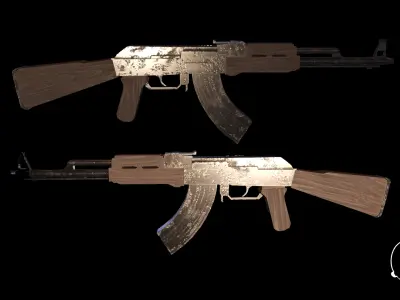 Ak - 47 Low-poly 3D model