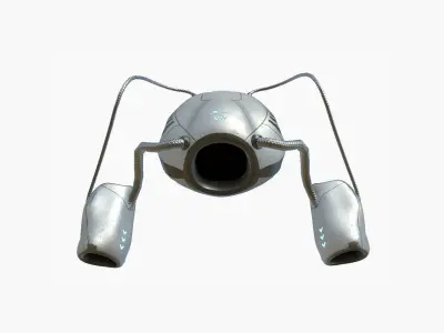 Jetpack H07 Light Steel - SciFi Character Design Low-poly 3D model