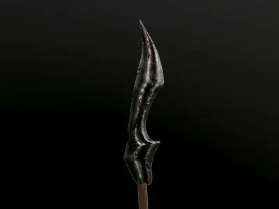 Weapon Spear PBR low-poly game ready Low-poly 3D model