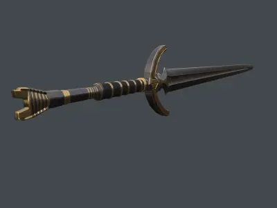 Sword Low-poly 3D model lord of rings Low-poly 3D model