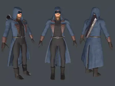  Monster Hunter Archer Low-poly 3D model