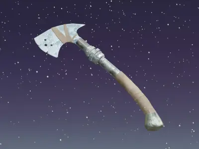 Ice Axe - Elemental Axe - Model 01 Low-poly 3D model