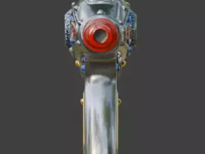 Vintage Rocket Age Particle Disintegrator 3D Model Low-poly 3D model