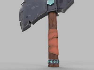 Battle Axe 3D model 14