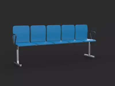 Waiting chair 07 3D model