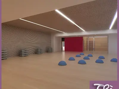 AEROBIC SPINNING GYM ROOM 3D model
