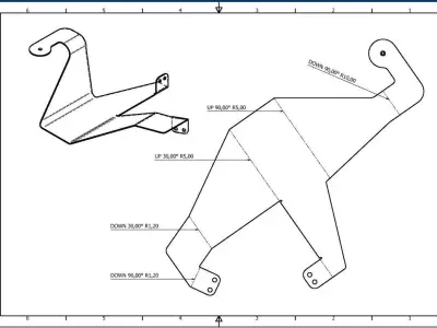 Bracket paper airplane Free 3D model