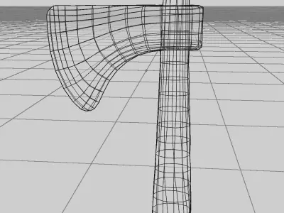 Stylized Melee Weapon Axe PBR game ready Low-poly 3D model Free low-poly 3D model