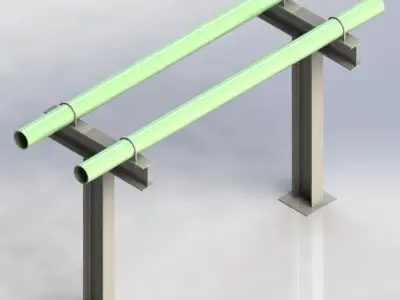 Pipe support Free 3D model purchase