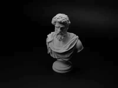 Modern Greek Soldier Bust Chess 3D print model