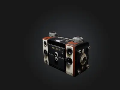 Rare Vintage Camera Low-poly 3D model