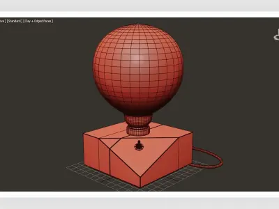 Cactus Lamp 01 Low-poly 3D model