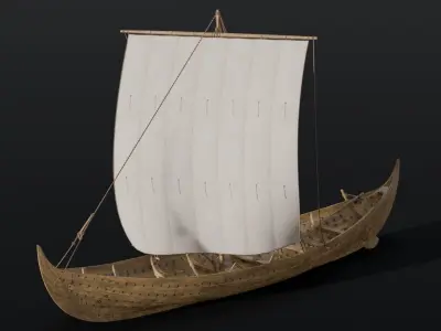 Detailed Boat 3D Model Low-poly 3D model