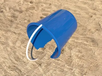 Beach toys sand Free low-poly 3D model