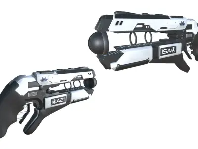 50-EnergyGun-gun model 3d game ready model Low-poly 3D model Low-poly 3D model